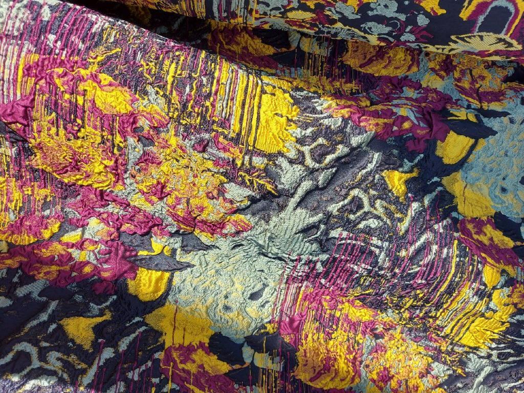 FABRIC JACQUARD   AMAMELIDE ECO 1   ARNIA TEXTILE FASHION   Italian Sustainable Luxury