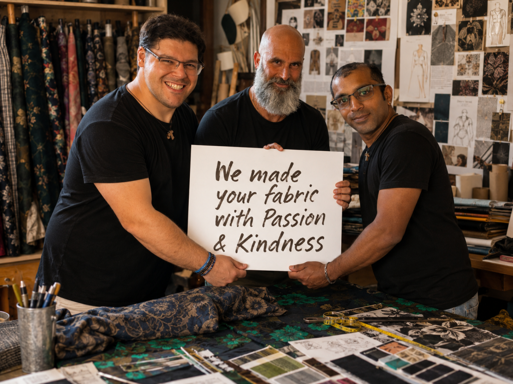 we made your fabric with passion and kindness   ARNIA TEXTILE FASHION   Italian Sustainable Luxury