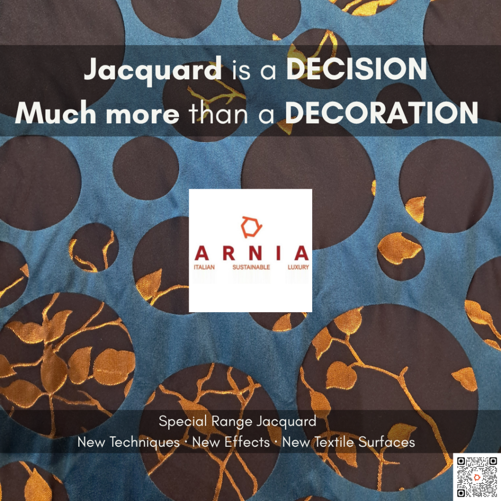 PV 2728  jacquard is a decision   ARNIA TEXTILE FASHION   Italian Sustainable Luxury